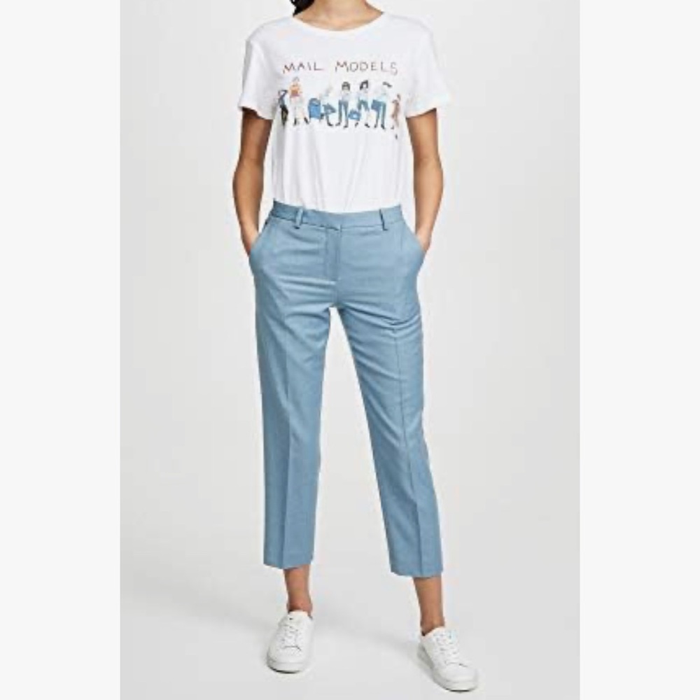 Denim Melange Wool Trousers from Theory